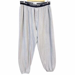 Vintage mens polo Ralph Lauren 100% cotton gray lounge sweatpants XL Israel made